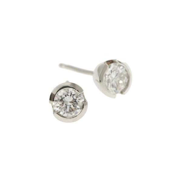 white gold ear studs