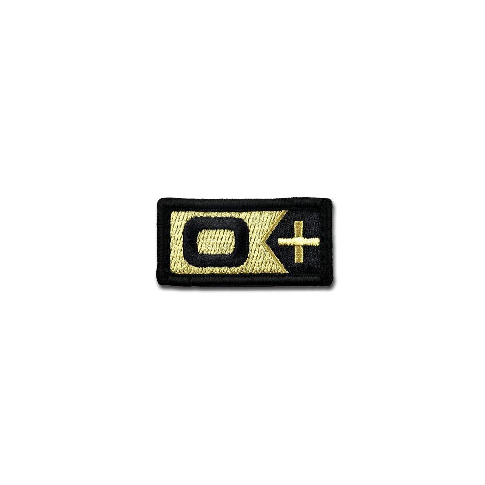 EMB MORALE PATCH - BLOOD TYPE O POS CHOOSE COLOR