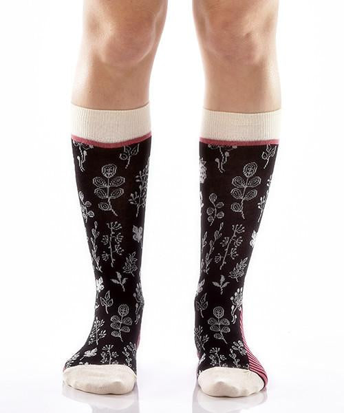 Lush Women's Crew Socks Model Image Front | Yo Sox Canada
