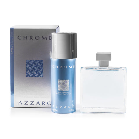 Chrome Eau de Toilette and Deodorant Gift Set for Men by Azzaro 3.4 oz.Image