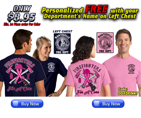 Firefighters For A Cure Breast Cancer Awareness Shirts