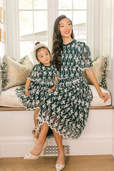 Mini Amelia Dress in Green - FINAL SALE
