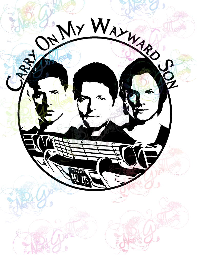 Carry On My Wayward Son Impala Supernatural Fandoms Digital Print Nerdgirltees