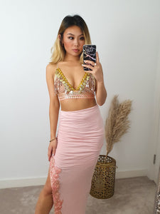 Sleeping Beauty ananacatering halloween costume triangle bra 3 piece co ord set  - ananacatering - ananacateringLithuania - Handmade luxury dragon satin chinese unique womens clothing lace mesh prom dress festival crop top sequin bodychain dolls kill depop shopify silkfred chelsea pearl li bralet lili pearl