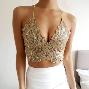 Bronzer ananacatering handmade lace triangle bralet  - ananacatering - ananacateringLithuania - Handmade luxury dragon satin chinese unique womens clothing lace mesh prom dress festival crop top sequin bodychain dolls kill depop shopify silkfred chelsea pearl li bralet lili pearl