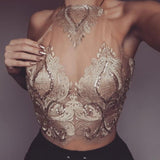 Bronzette ananacatering handmade lace bralet  - ananacatering - ananacateringLithuania - Handmade luxury dragon satin chinese unique womens clothing lace mesh prom dress festival crop top sequin bodychain dolls kill depop shopify silkfred chelsea pearl li bralet lili pearl