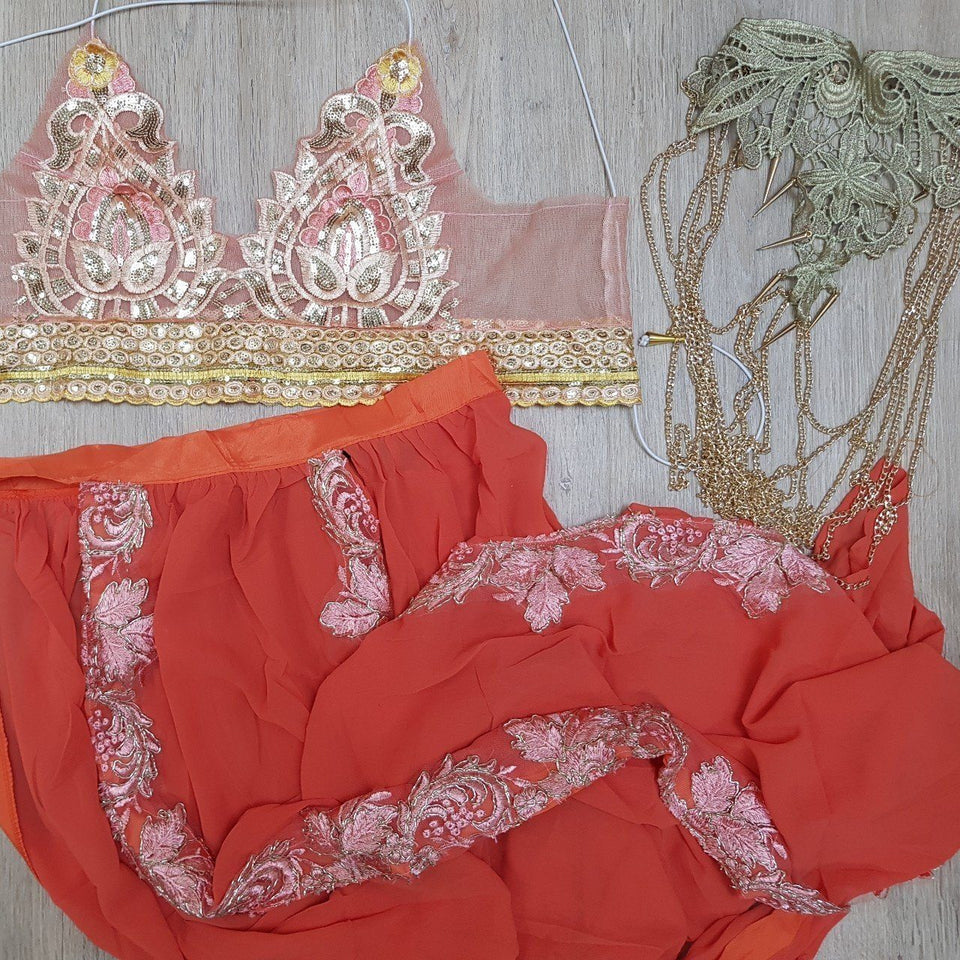 Jasmine Orange Double Leg split ananacatering chiffon wrap maxi skirt  - ananacatering - ananacateringLithuania - Handmade luxury dragon satin chinese unique womens clothing lace mesh prom dress festival crop top sequin bodychain dolls kill depop shopify silkfred chelsea pearl li bralet lili pearl