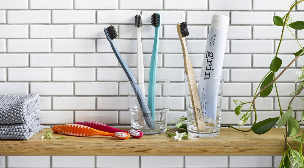 Grin's biodegradable toothbrush range