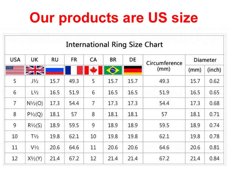 The Dragon Shop - Geek Culture - Ring Size Chart