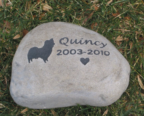 Papillon Pet Memorial Stone, Headstone, Pet Marker 7-8 Inch