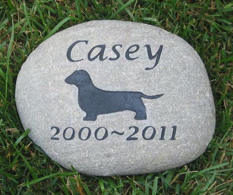 Dachshund Pet Memorial Stone, Gravestone, Headstone 8-9 Inch