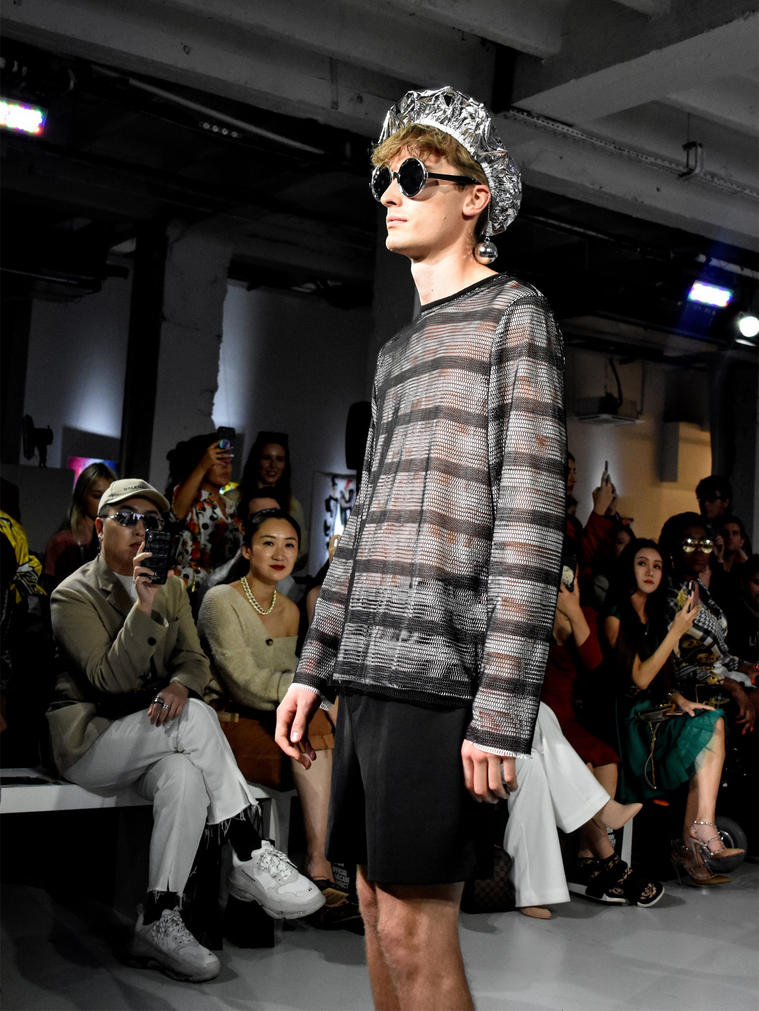 Simon Mo Men Runway Image Mesh top london fashion week