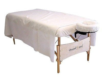 Deluxe Percale Sheet-Quantity of 6 Sets White, Sheets/Table Warmers - The Salon Product Store, The Salon Product Store