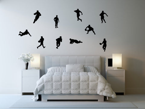 Rugby Wall Decal Sticker 12 - Set of Ten