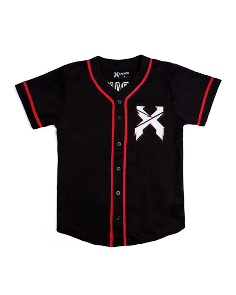 red and grey baseball jersey