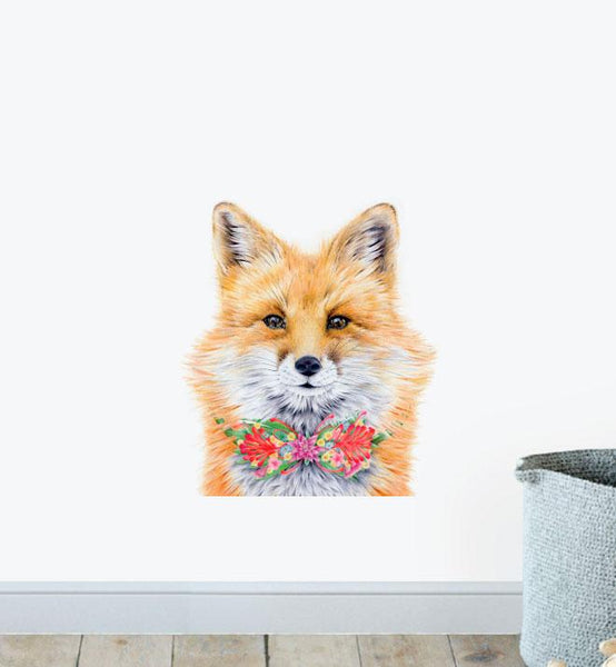 Detailed Fox Face Wall Sticker Little Sticker Boy