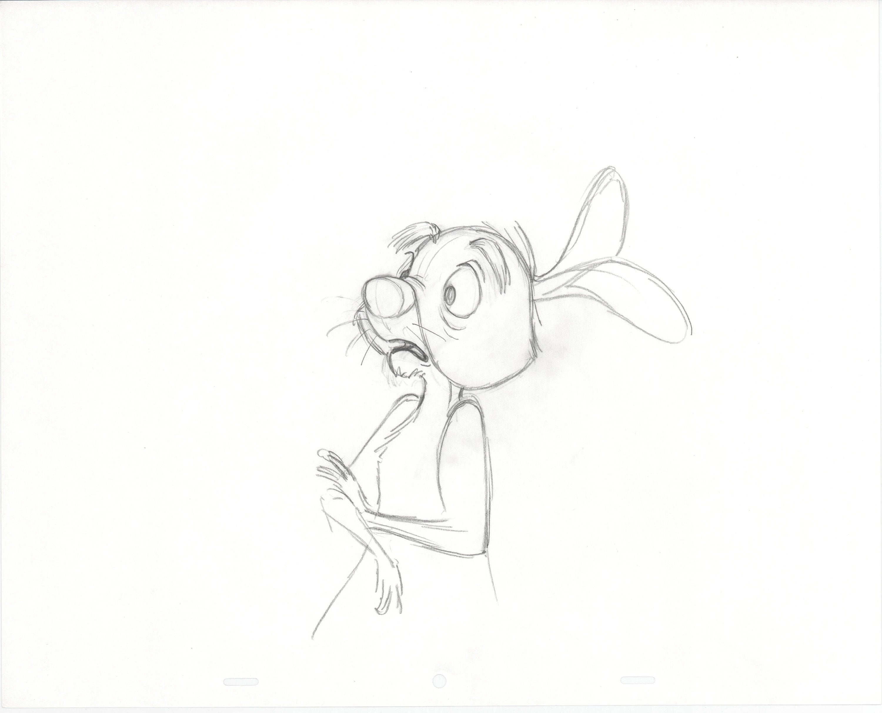 Winnie the Pooh Rabbit Walt Disney Production Animation Cel Drawing b3 –  Charles Scott Gallery