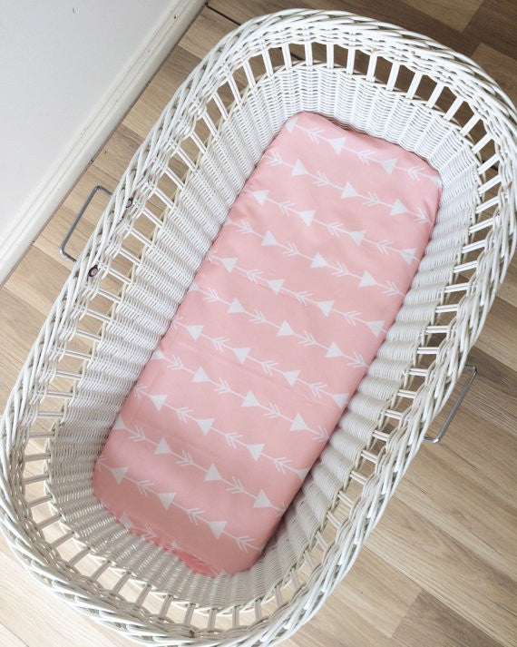 Pink Arrow Lines | Bassinet Sheet | Elske - Dream Child Emporium
- 1
