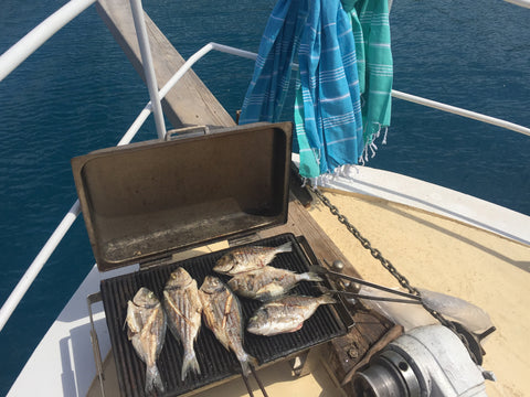 Sorbet hammam towels sailing with fish