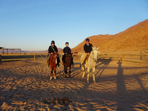 Horse riding in Namibia