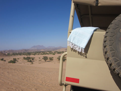 Sorbet towels on safari!