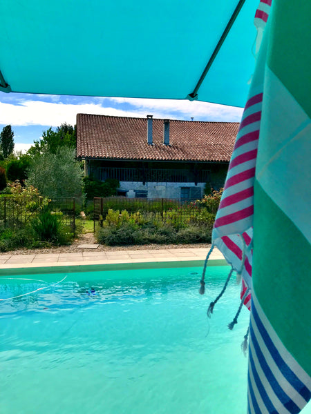 Hammam towels by the pool