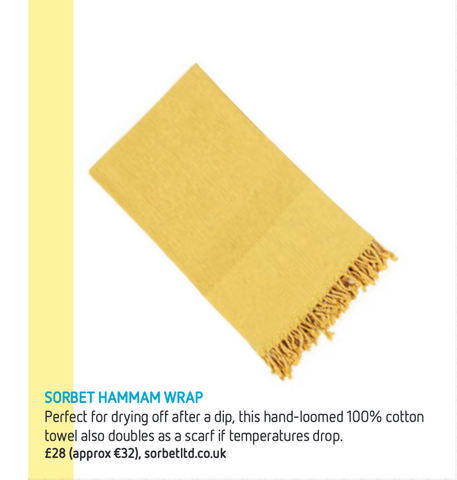 Easyjet article featuring Sorbet towels