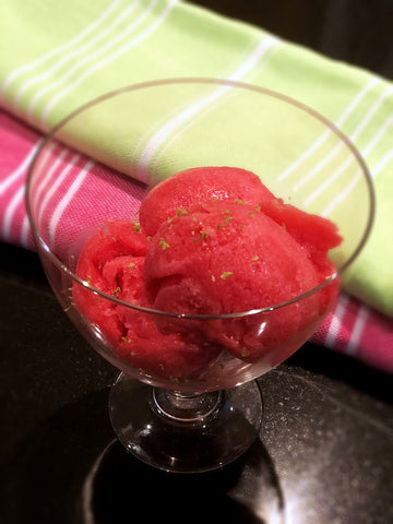 Raspberry lime sorbet