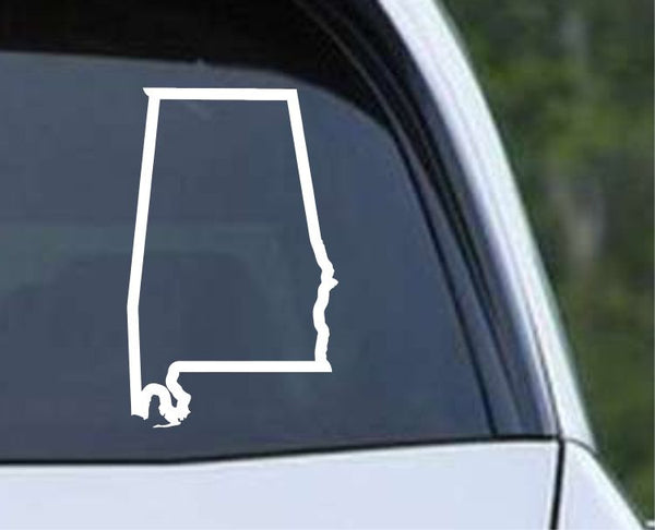 Alabama USA State Flag Slogan Car Bumper Sticker Decal ''SIZES''