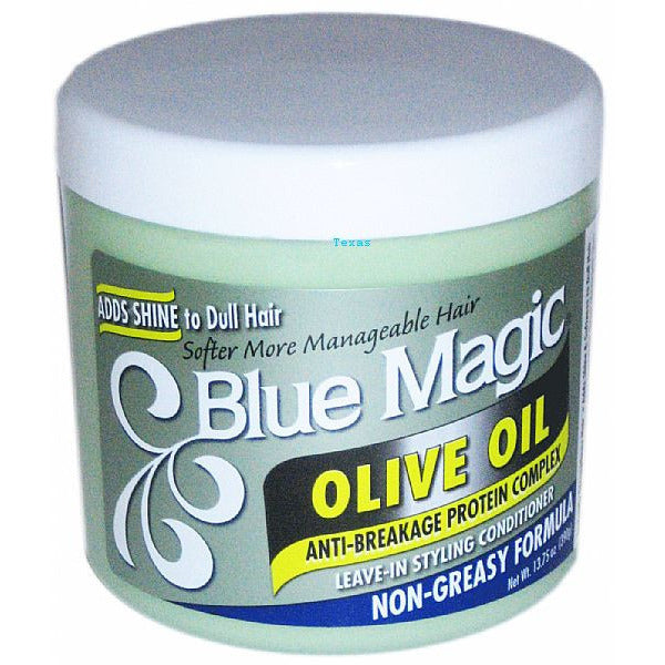 Blue Magic OLIVE OIL Leave In Styling Conditioner - 13.75oz jar (NO CA) - TexasBeautySupplies