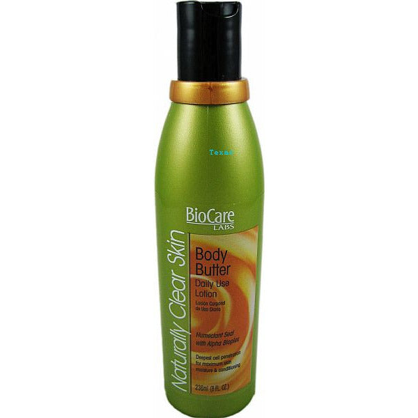 Naturally Clear Skin BODY BUTTER Daily Use Lotion - 8oz bottle - TexasBeautySupplies