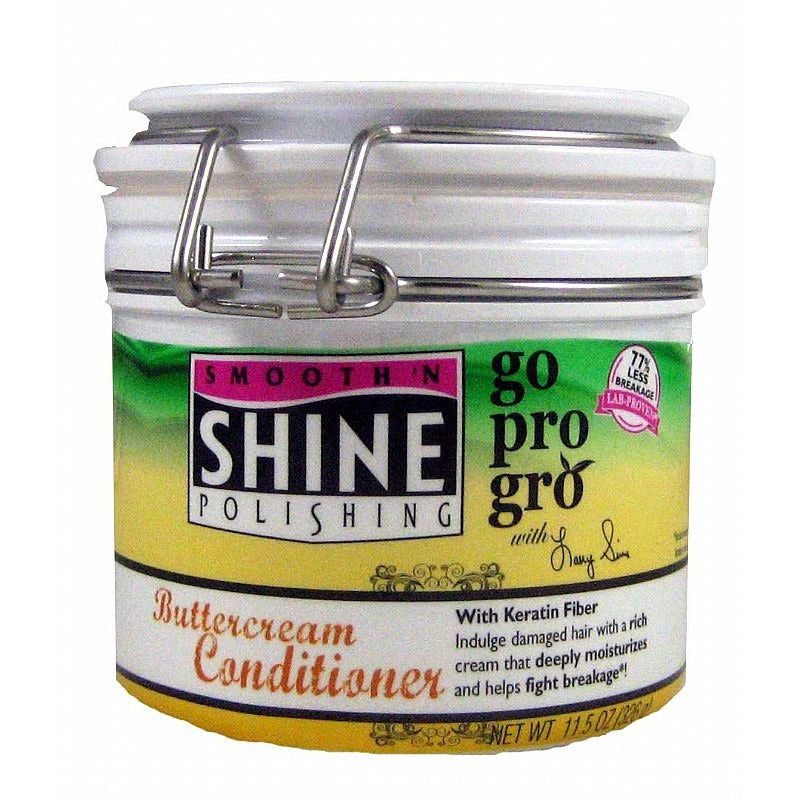 Smoothn Shine Go Pro Gro Buttercream Conditioner - 11.5oz jar - TexasBeautySupplies