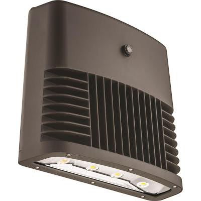 Bronze Dusk to Dawn Outdoor LED Low Profile Wall Pack (4000K)