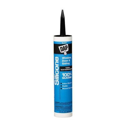 10.1 oz. Black 100% Silicone Window, Door and Siding Sealant (12-Pack)
