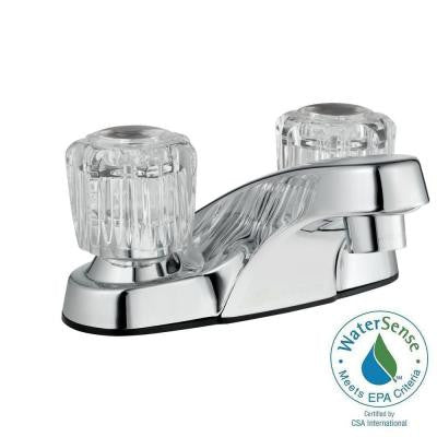 Aragon 4 in. Centerset Bathroom Faucet without Pop-Up Drain in Chrome