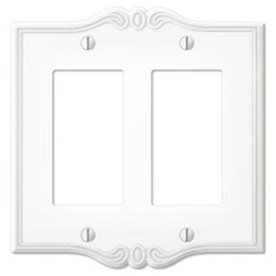 Charleston 2 Decora Wall Plate - White