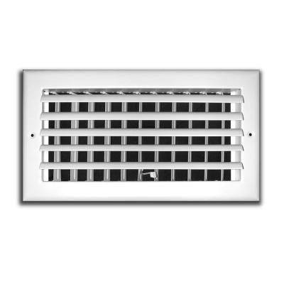 14 in. x 6 in. 1 Way Aluminum Adjustable Curved Blade Wall/Ceiling Register
