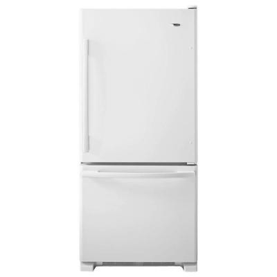 30 in. W 18.7 cu. ft. Bottom Freezer Refrigerator in White