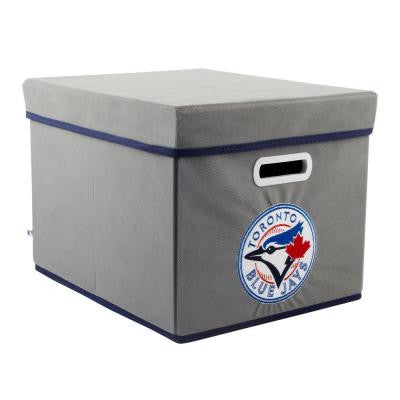 MLB STACKITS Toronto Blue Jays 12 in. x 10 in. x 15 in. Stackable Grey Fabric Storage Cube