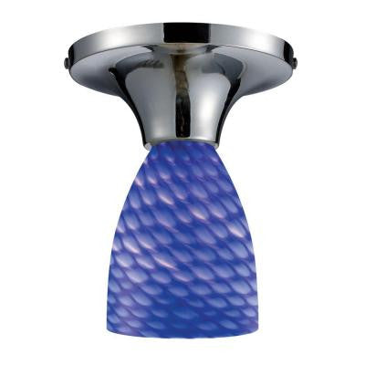 Celina 1-Light Polished Chrome Semi-Flush Mount Light