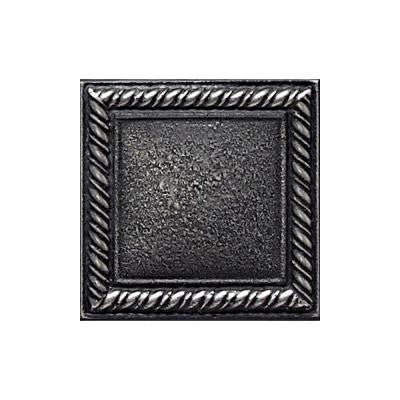 Ion Metals Antique Nickel 2 in. x 2 in. Composite of Metal Ceramic and Polymer Rope Accent Tile