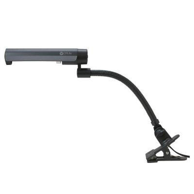 16 in. Gooseneck Black Clip Table Lamp