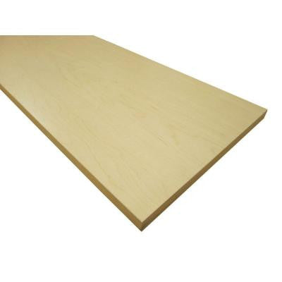 3/4 in. x 16 in. x 72 in. Hardrock Maple Thermally-Fused Melamine Shelf