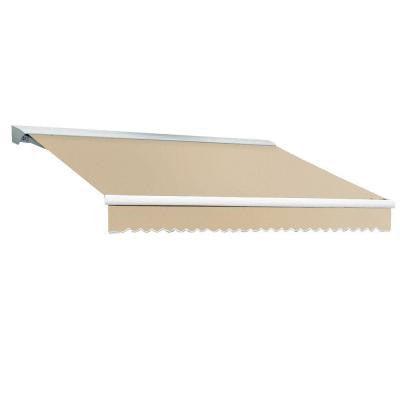 20 ft. DESTIN EX Model Manual Retractable with Hood Awning (120 in. Projection) in Linen