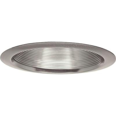 6 in. Brushed Nickel Recessed Baffle Trim