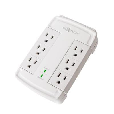 6-Outlet USB Swivel Wall Tap Surge Protector