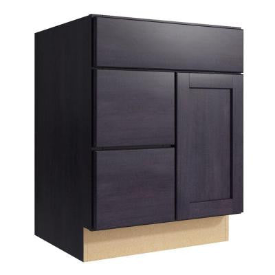 Pallini 24 in. W x 31 in. H Vanity Cabinet Only in Ebon Smoke