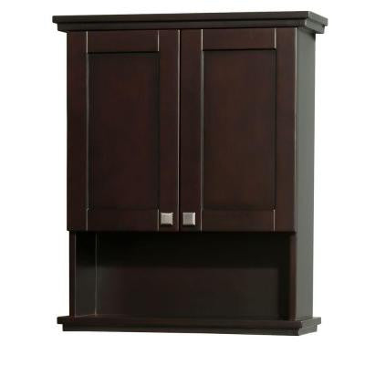 Acclaim 25 in. W x 9.125 in. D x 30 in. H Wall Cabinet in Espresso