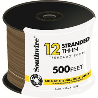 500 ft. 12 Stranded THHN Wire - Brown