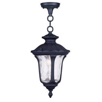 Providence 1-Light Hanging Outdoor Black Incandescent Lantern